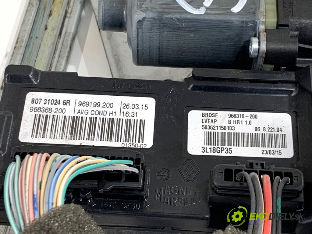 RENAULT MEGANE III liftback 2015 70 kW 1.5 dCi (BZ1G, BZ1W, BZ0R) 1461 Mechanizmus okna ľavy predný 807310246R