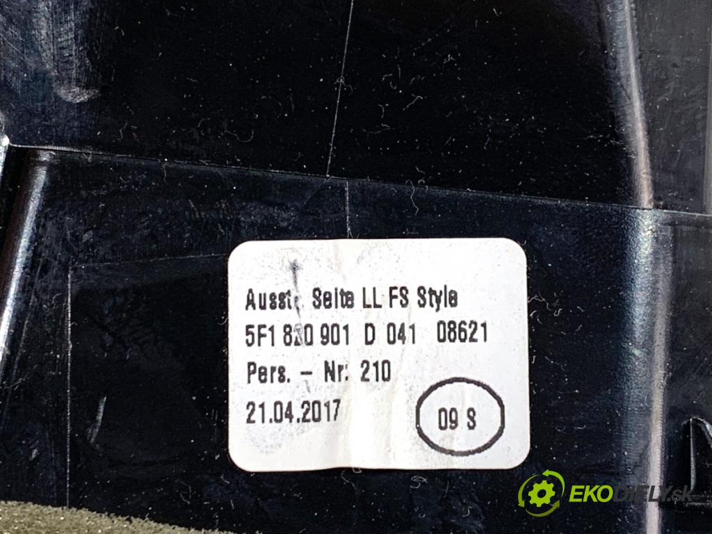 SEAT LEON III liftback 2017 132 kW 1.8 TSI 1798 lišty kryt 5F1820901D 5F1858061A (Lišta)