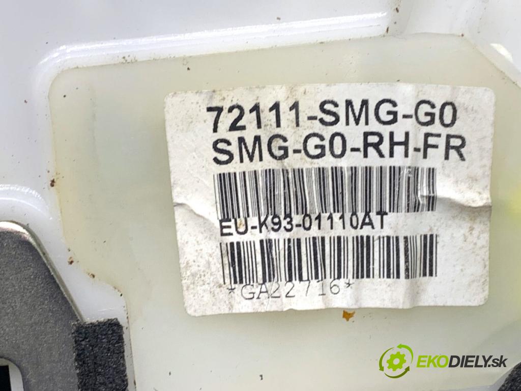 HONDA CIVIC VIII liftback 2006 61 kW 1.4 (FK1) 1339 zámok Dvere pravy predný 72111-SMG-G0
