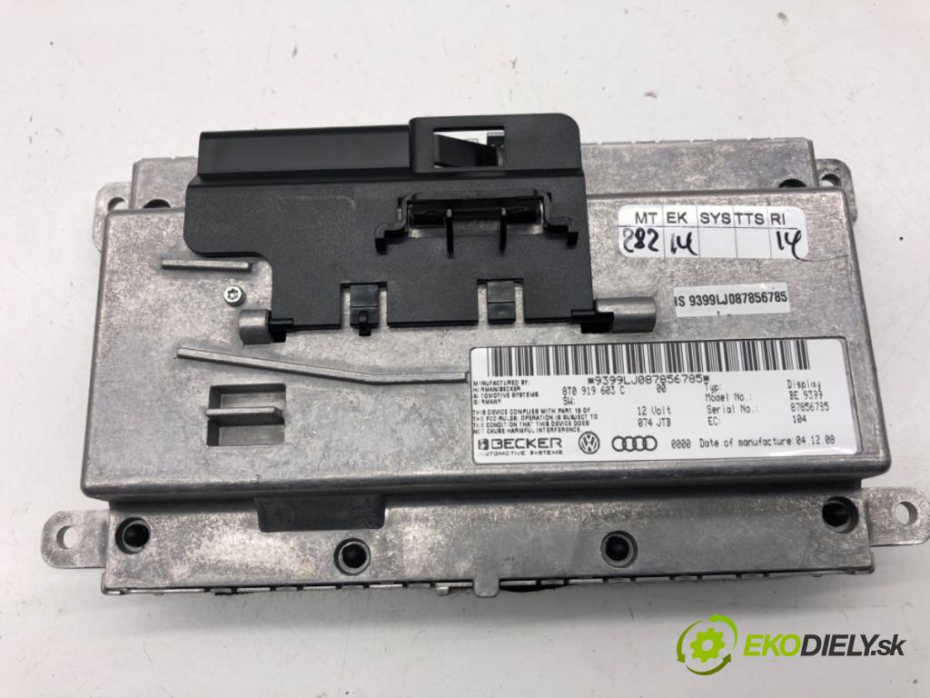 AUDI A4 B8 Kombi 2008 140 kW 2.7 TDI 2698 Displej 8T0919603C (Přístrojová deska)