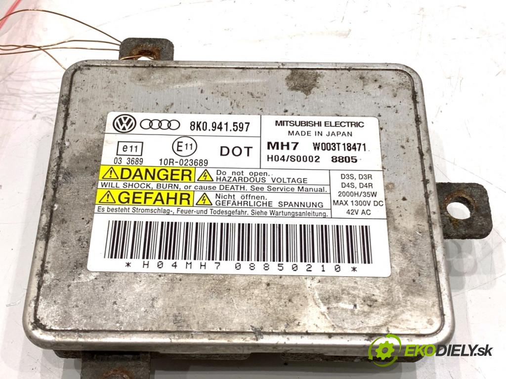 AUDI A4 B8 Kombi 2008 140 kW 2.7 TDI 2698 měnič XENON 8K0941597 (Řídící jednotka xenonu)