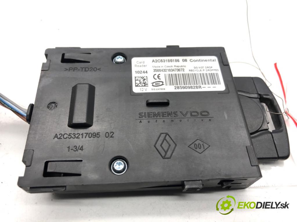 RENAULT GRAND SCENIC III nadwozie wielkoprzestrzenne (MPV) 2010 96 kW 1.4 16V (JZ0F) 1397 spínačka CZYTNIK KART 285909828R (Spínací skříňka)