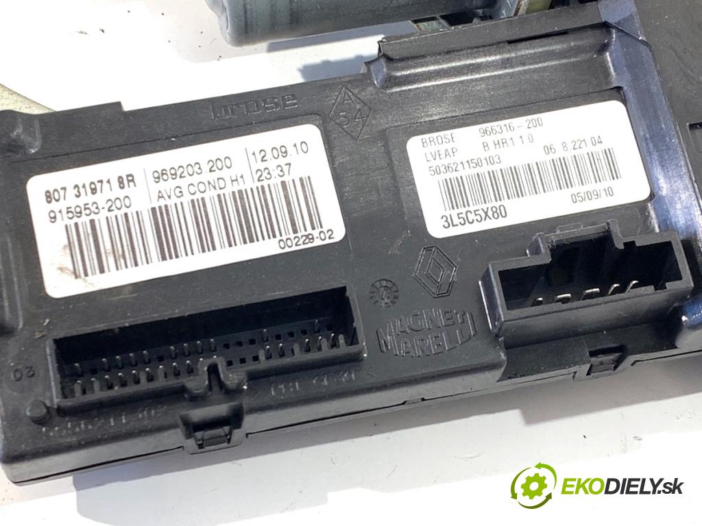 RENAULT GRAND SCENIC III nadwozie wielkoprzestrzenne (MPV) 2010 96 kW 1.4 16V (JZ0F) 1397 mechanismus okna levý přední část 807319718R