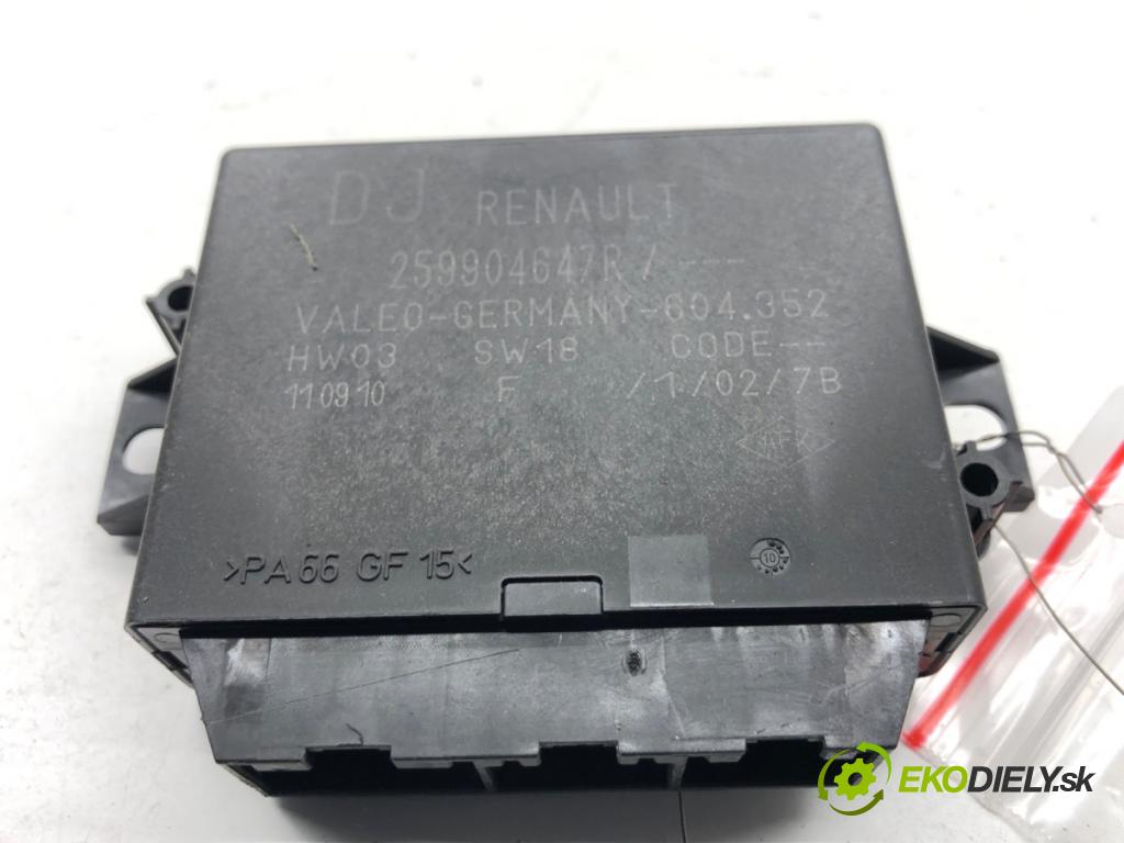 RENAULT GRAND SCENIC III nadwozie wielkoprzestrzenne (MPV) 2010 96 kW 1.4 16V (JZ0F) 1397 modul PDC 259904647R (Řídící jednotka ostatní)