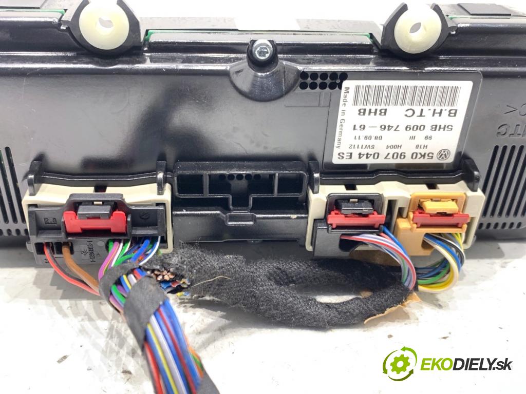 VW PASSAT B7 Kombi 2011 103 kW 2.0 TDI 1968 Panel ovládania kúrenia 5K0907044ES (Prepínacie páčky pod volantom)