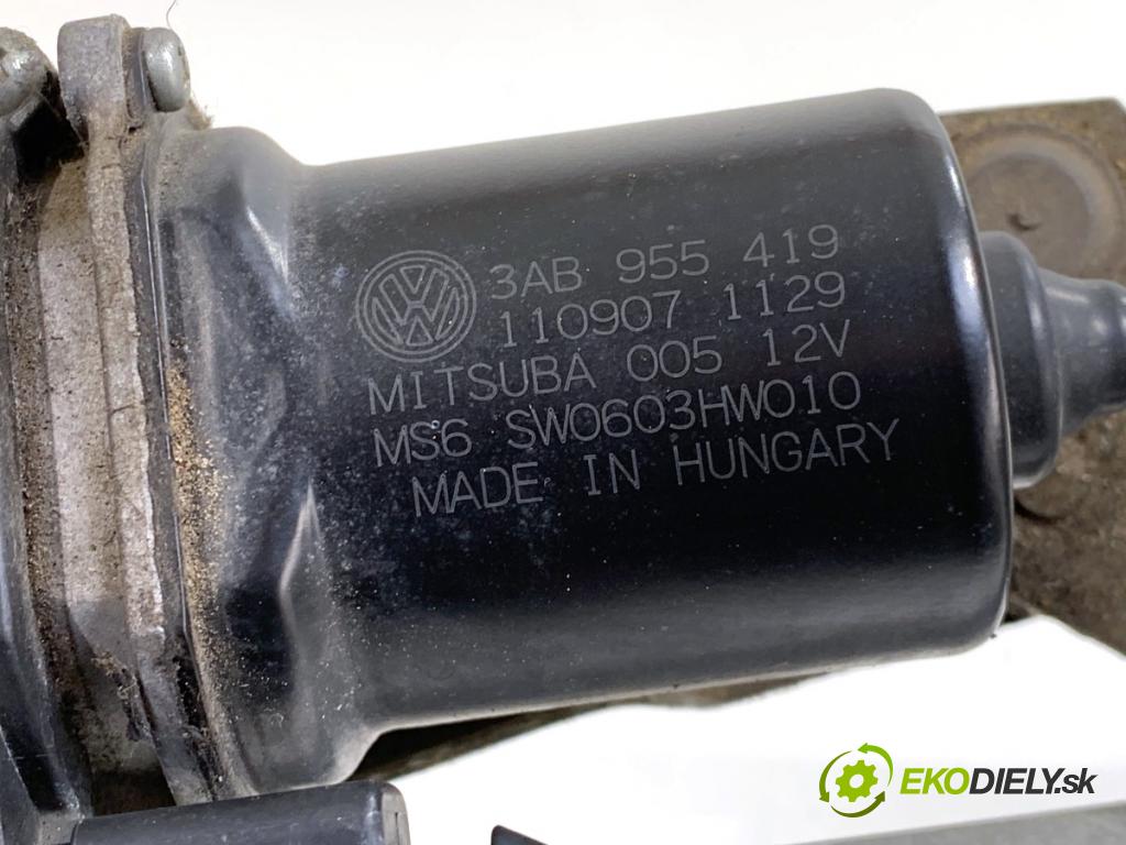 VW PASSAT B7 Kombi 2011 103 kW 2.0 TDI 1968 Mechanizmus stieračov predný 3AB955023 (Motorček stieračov predný)