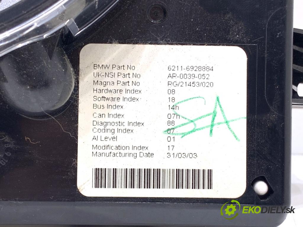 MINI R50 R53 liftback 2003 66 kW One 1598 Prístrojovka 6928884 (Prístrojová doska)