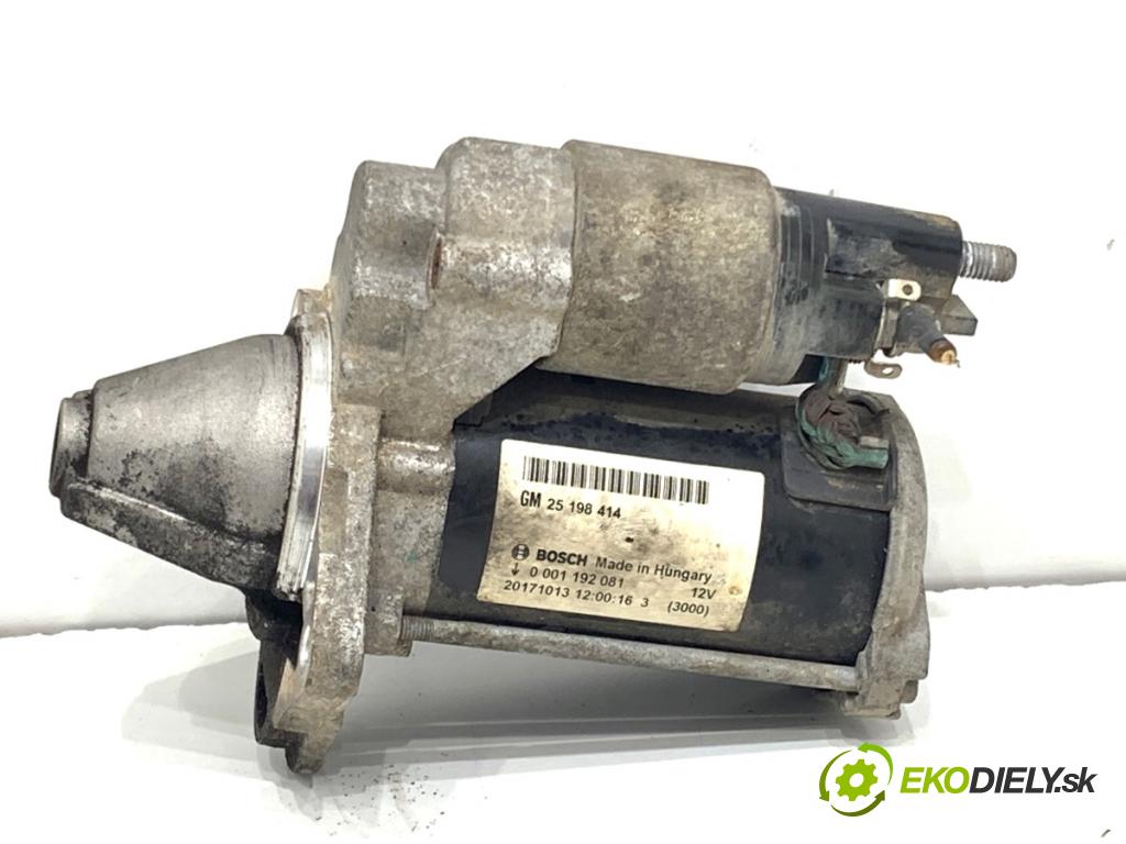 OPEL ASTRA J sedan 2017 103 kW 1.4 LPG (69) 1364 Štartér 25198414 (Štartér)