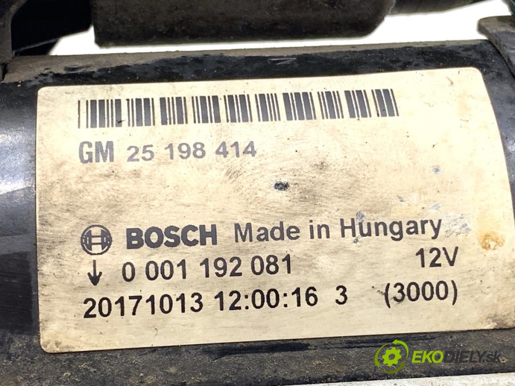 OPEL ASTRA J sedan 2017 103 kW 1.4 LPG (69) 1364 Štartér 25198414 (Štartér)