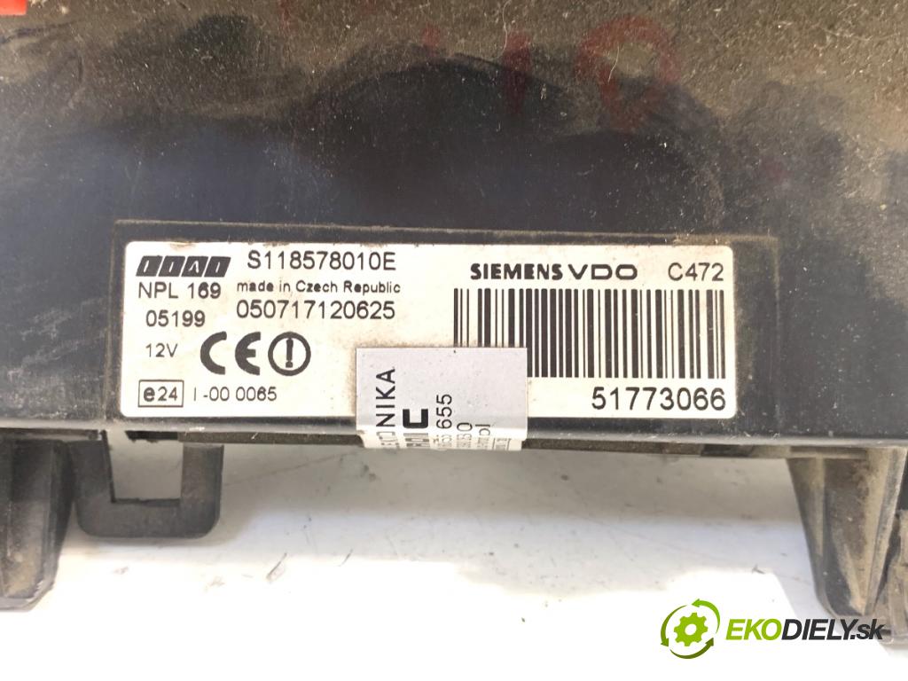 FIAT PANDA II liftback 2003 40 kW 1.1 (169.AXA1A) 1108 Modul BSI 51773066 (Poistková skrinka)