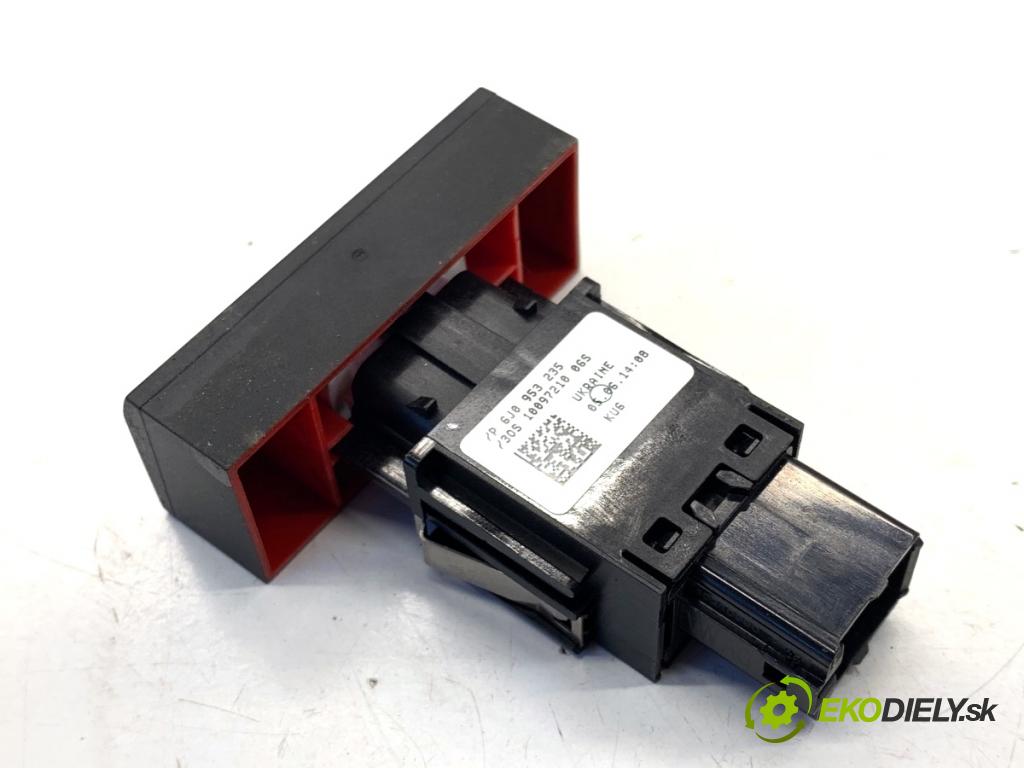 SEAT IBIZA IV Kombi 2014 51 kW 1.2 1198 Spínač svetiel výstražných (núdzových) 6J0953235 (Prepínacie páčky pod volantom)