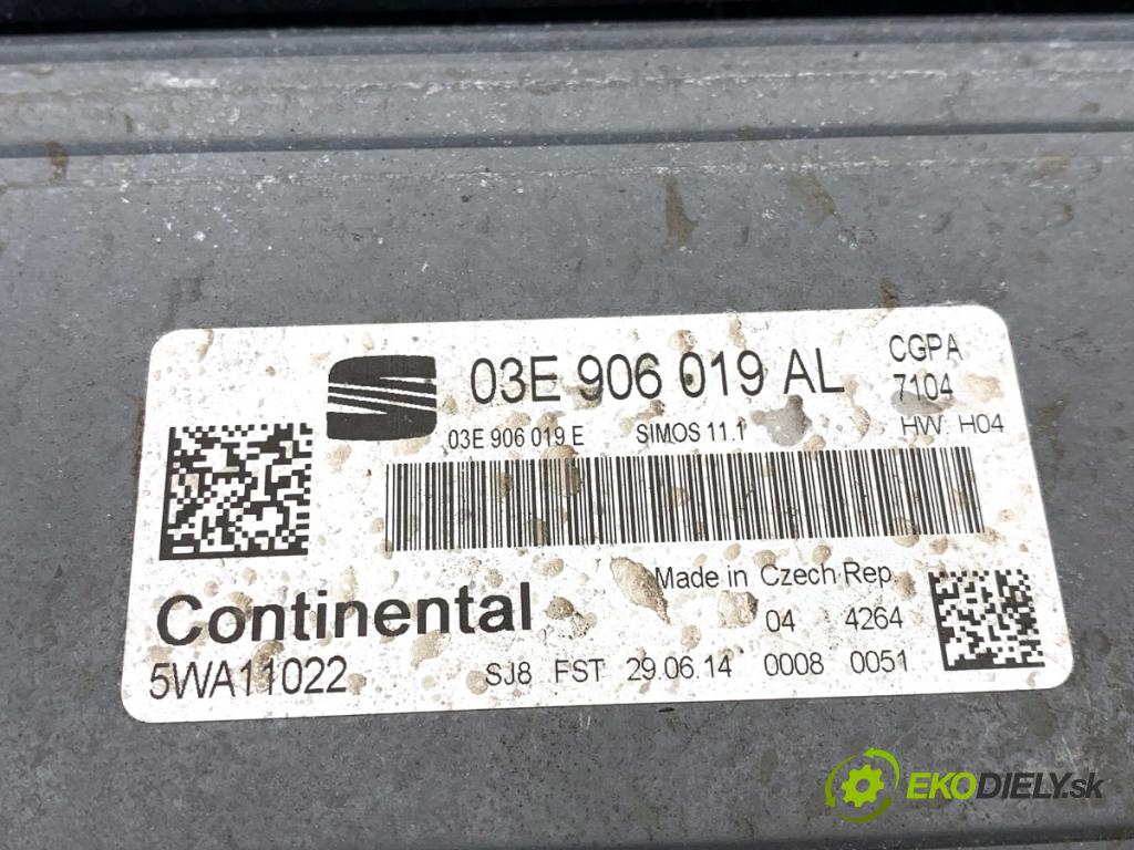 SEAT IBIZA IV Kombi 2014 51 kW 1.2 1198 riadiaca jednotka Motor 03E906019AL (Riadiaca jednotka)