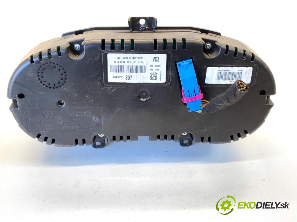 SEAT IBIZA IV Kombi 2014 51 kW 1.2 1198 Prístrojovka 6J0920807 (Prístrojová doska)