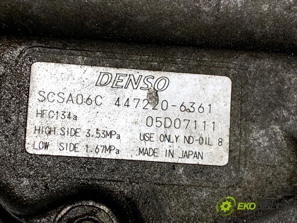 TOYOTA COROLLA E12 liftback 2002 66 kW 2.0 D-4D (CDE120_) 1995 Kompresor klimatizácie 447220-6361 (Kompresor klimatizácie)