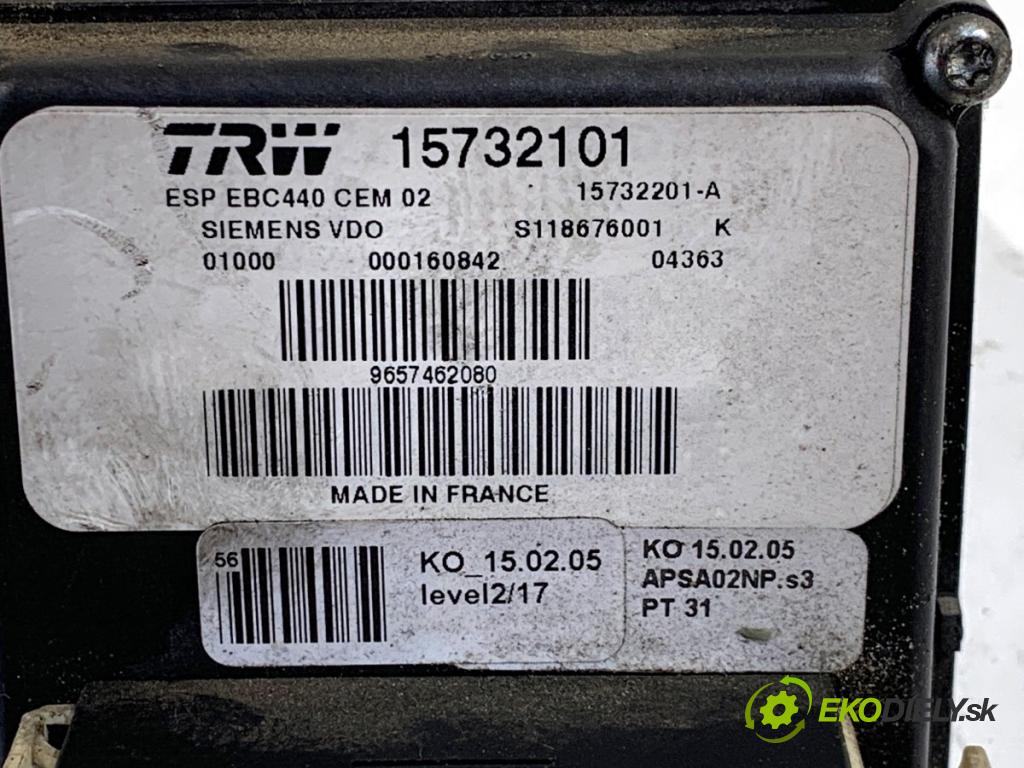 PEUGEOT 407 sedan 2005 100 kW 2.0 HDi 135 (6DRHRH, 6DRHRE, 6DRHRG, 6DRHRJ) 1997 Pumpa ABS 9657462080 (Pumpa ABS)