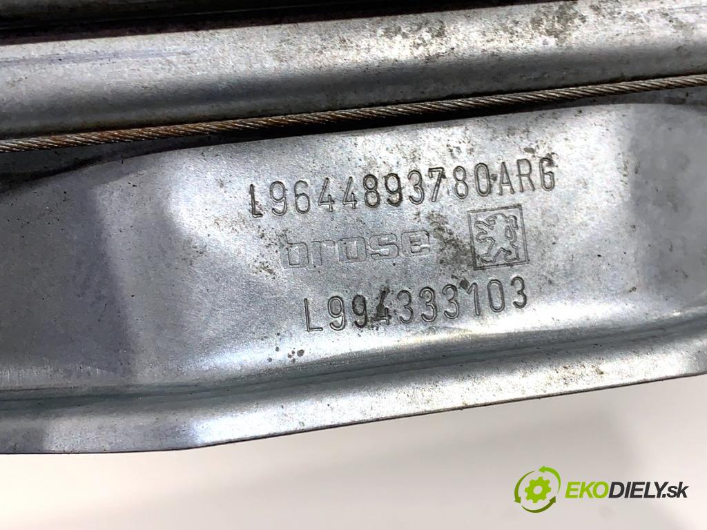 PEUGEOT 407 sedan 2005 100 kW 2.0 HDi 135 (6DRHRH, 6DRHRE, 6DRHRG, 6DRHRJ) 1997 mechanismus okna levý zadní část 0130822201