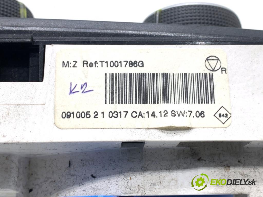 RENAULT MEGANE III liftback 2009 74 kW 1.6 16V (BZ0H) 1598 Panel ovládania kúrenia T1001786G (Prepínacie páčky pod volantom)