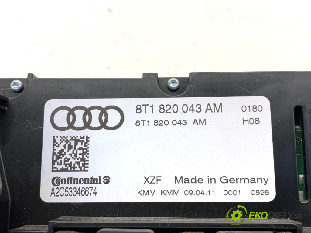 AUDI Q5 8R SUV 2011 125 kW 2.0 TDI quattro 1968 Panel ovládania kúrenia 8T1820043AM (Prepínacie páčky pod volantom)
