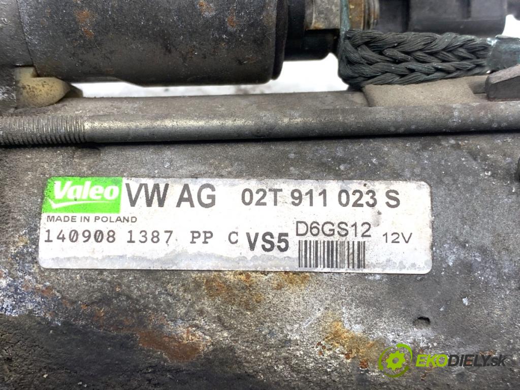 SKODA FABIA II liftback 2008 44 kW 1.2 12V 1198 Štartér 02T911023S (Štartér)