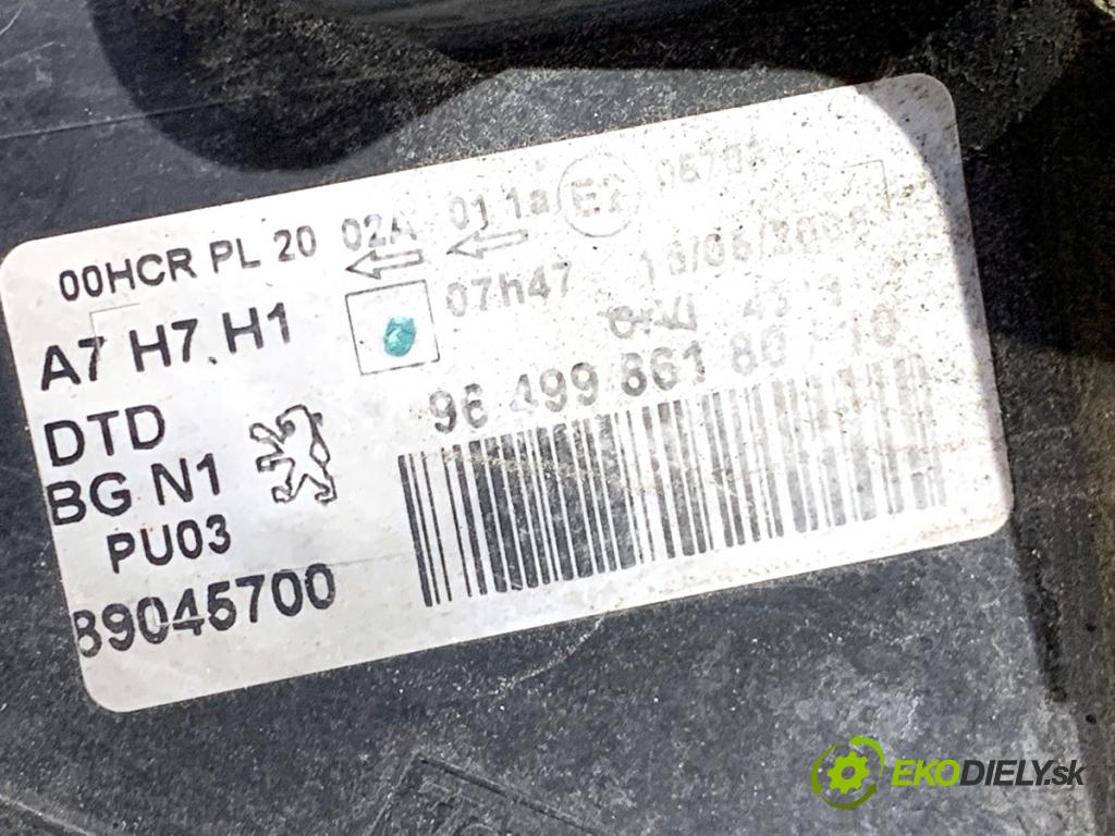 PEUGEOT 207 liftback 2008 54 kW 1.4 1360 Svetlomet pravy predný 9649986180
