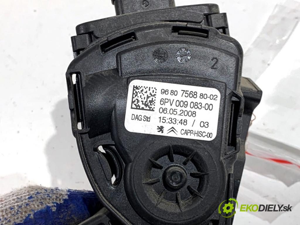 PEUGEOT 207 liftback 2008 54 kW 1.4 1360 Potenciometer plynu 9680756880 (Potenciometer plynového pedálu)