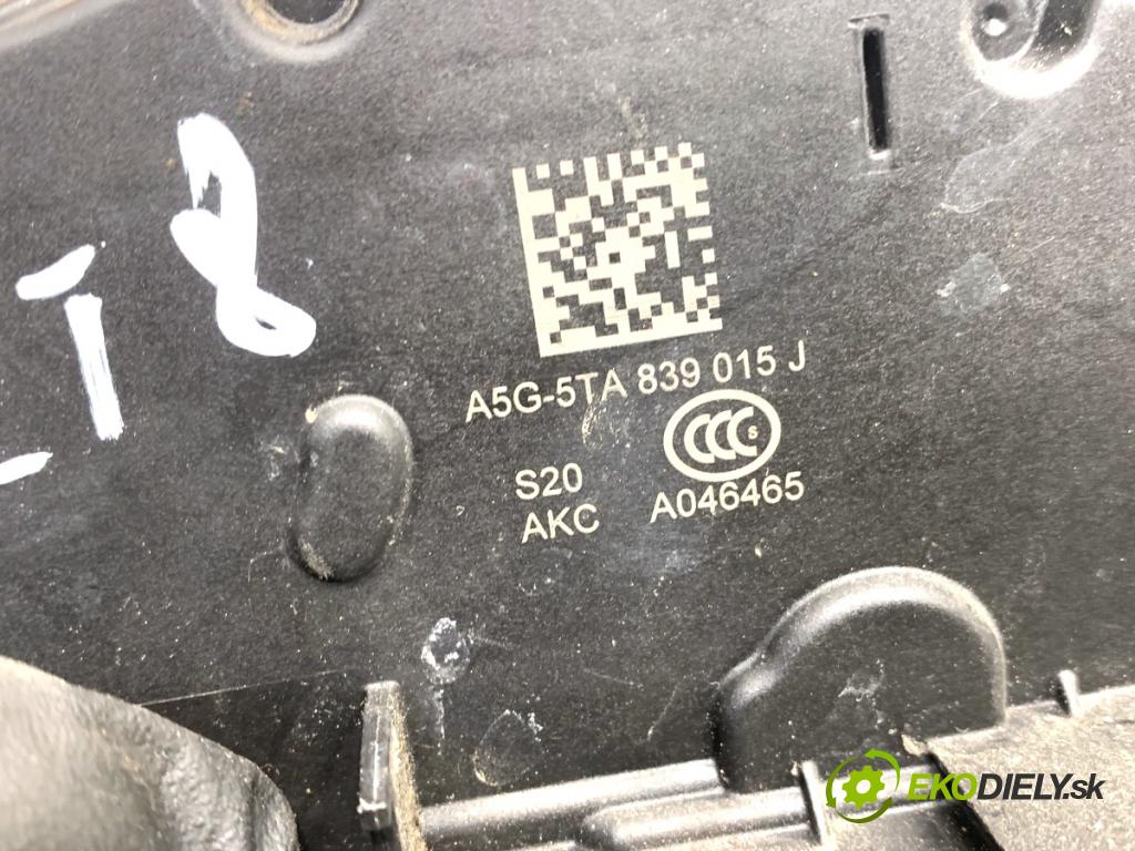 SKODA SUPERB III liftback 2018 110 kW 2.0 TDI 1968 zámok dveře levý zadní část 5TA839015J