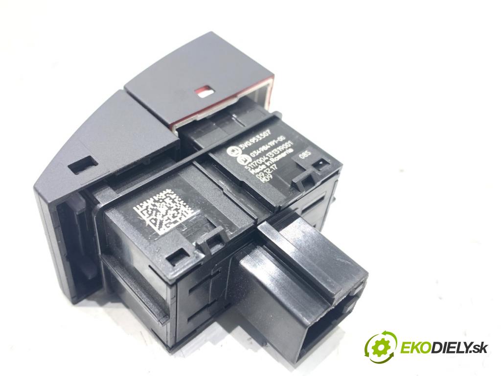 SKODA SUPERB III liftback 2018 110 kW 2.0 TDI 1968 Spínač svetiel výstražných (núdzových) 3V0953507 (Prepínacie páčky pod volantom)