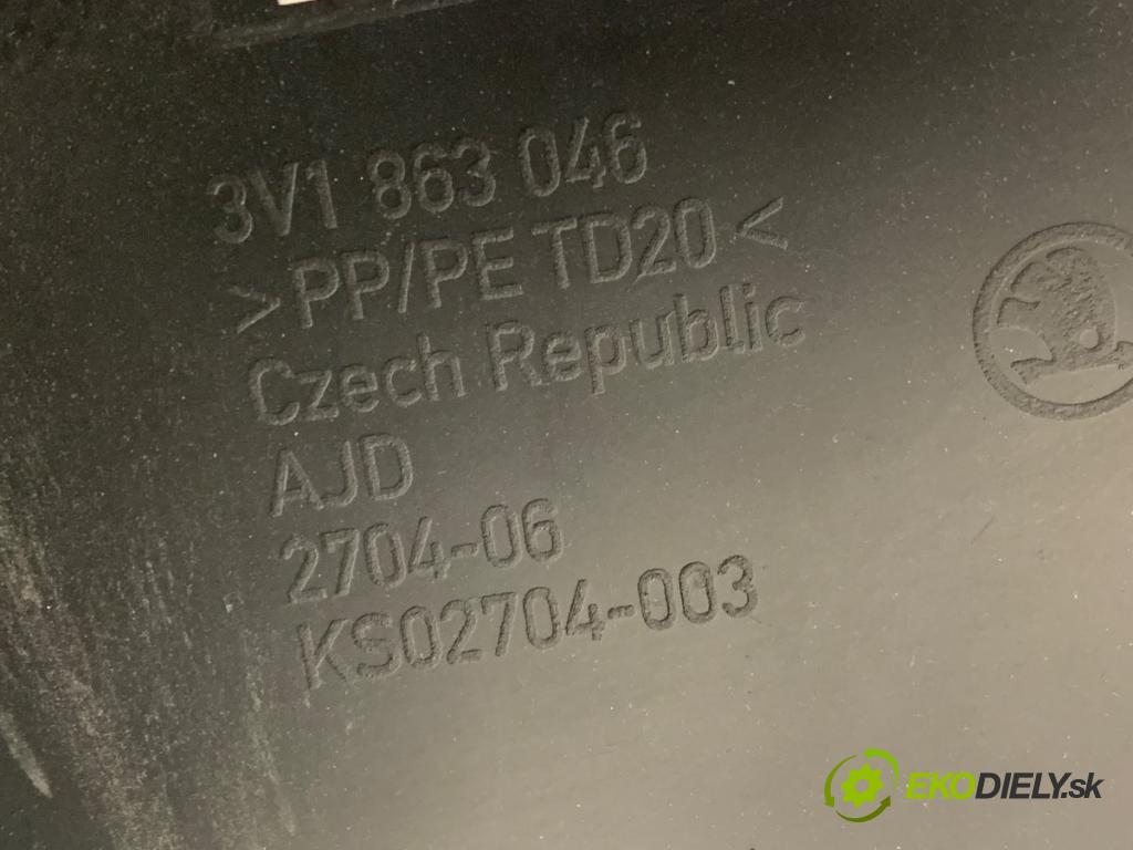 SKODA SUPERB III liftback 2018 110 kW 2.0 TDI 1968 Tunel stredový 3V1863046 (Stredový tunel)