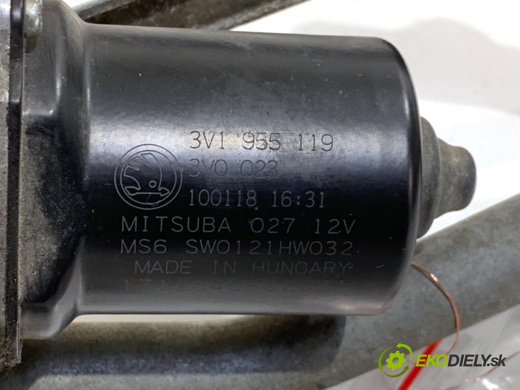 SKODA SUPERB III liftback 2018 110 kW 2.0 TDI 1968 mechanismus stěračů přední část 3V1955023A (Motorek stěračů přední)