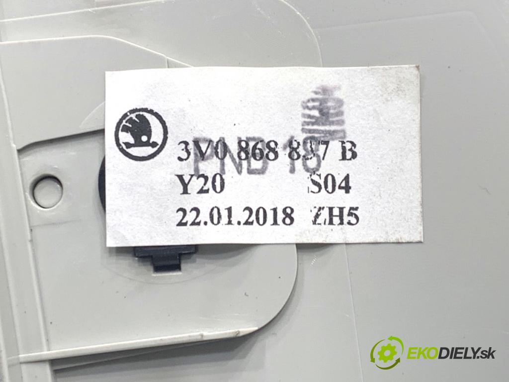 SKODA SUPERB III liftback 2018 110 kW 2.0 TDI 1968 Svetlo stropné 3V0868837B