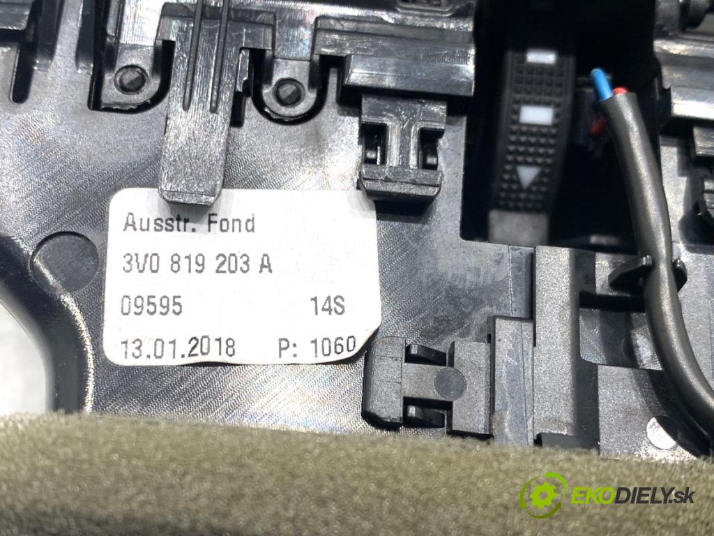 SKODA SUPERB III liftback 2018 110 kW 2.0 TDI 1968 mří topení zadní část 3V0819203A