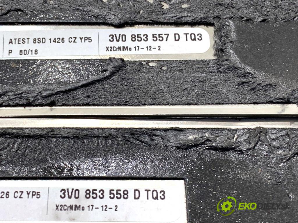 SKODA SUPERB III liftback 2018 110 kW 2.0 TDI 1968 lišty gumy pedálu PROGOWE 3V0853558D 3V0853814D