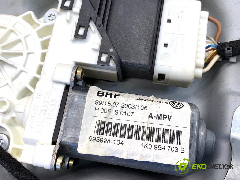 VW TOURAN nadwozie wielkoprzestrzenne (MPV) 2003 85 kW 1.6 FSI 1598 mechanismus okna levý zadní část 1K0959703B