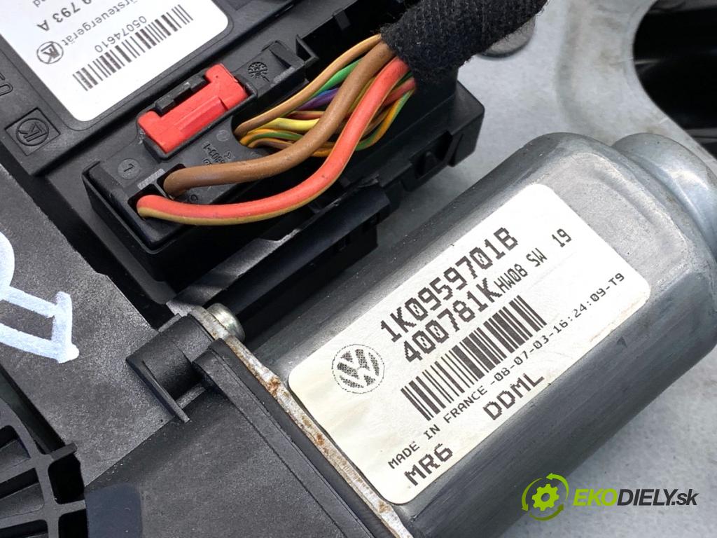 VW TOURAN nadwozie wielkoprzestrzenne (MPV) 2003 85 kW 1.6 FSI 1598 mechanismus okna levý přední část 1K0959701B