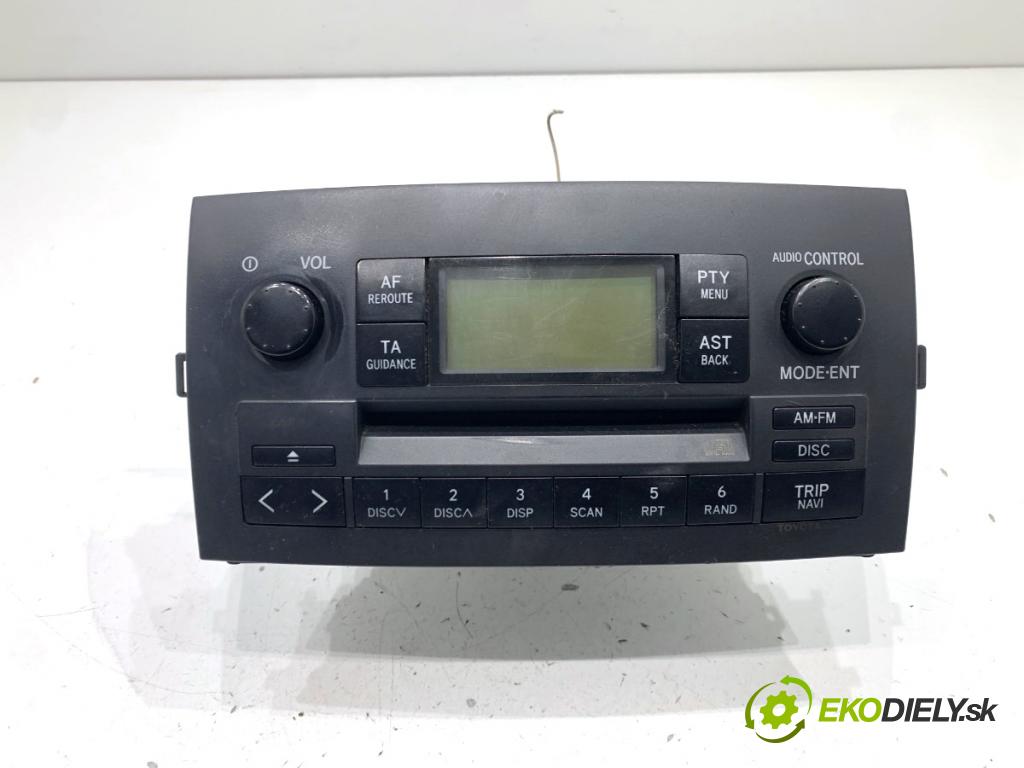 TOYOTA COROLLA E12 nadwozie wielkoprzestrzenne (MPV) 2002 66 kW 2.0 D-4D (CDE120_) 1995 RADIO 86120-13060 (Audio zařízení)