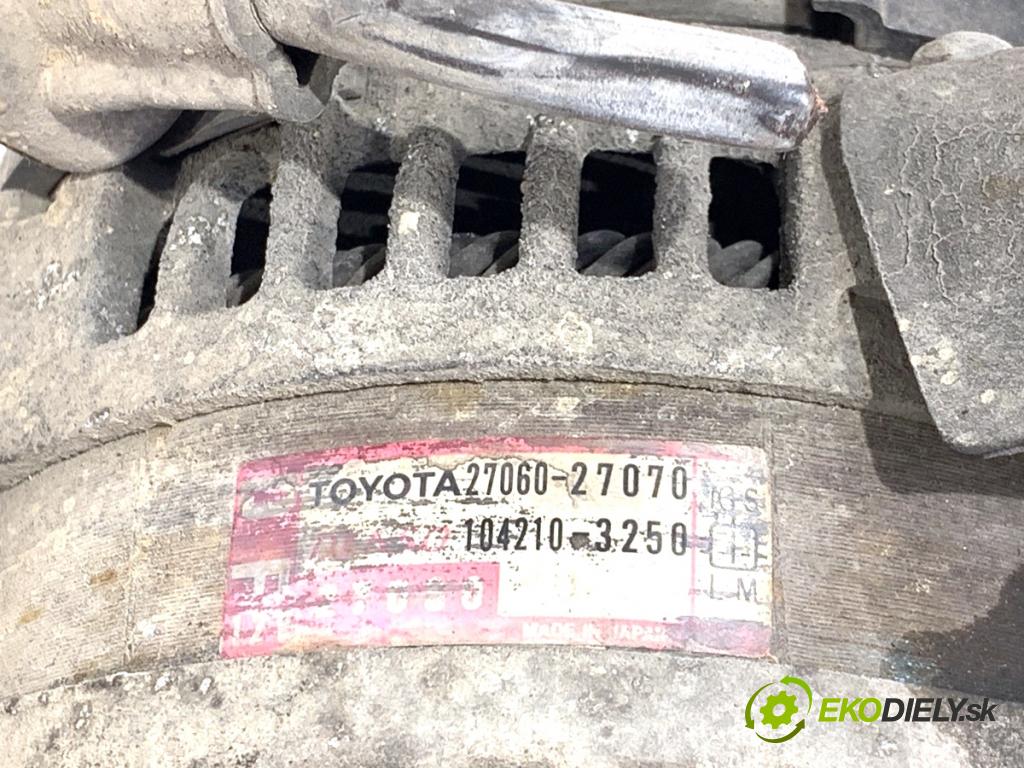 TOYOTA COROLLA E12 nadwozie wielkoprzestrzenne (MPV) 2002 66 kW 2.0 D-4D (CDE120_) 1995 Alternátor 27060-27070 (Alternátor)