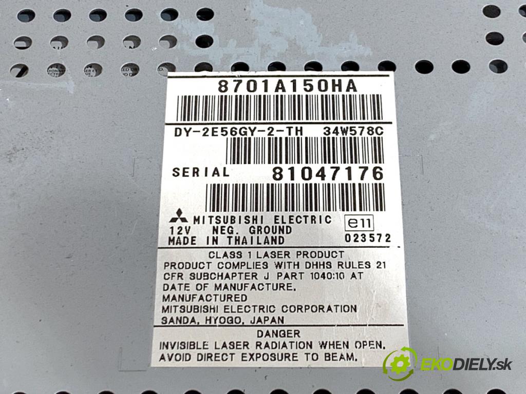 MITSUBISHI COLT VI liftback 2008 70 kW 1.3 1332 RADIO 8701A150HA (Audio zariadenie)