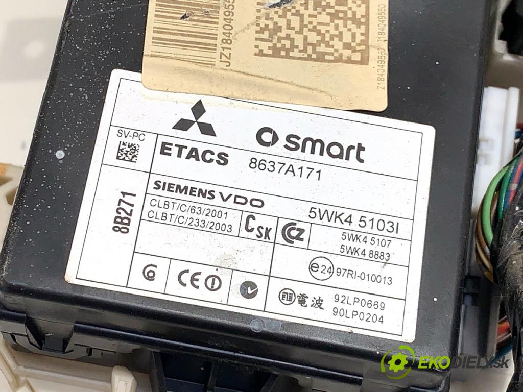 MITSUBISHI COLT VI liftback 2008 70 kW 1.3 1332 Modul BSI MN108319 (Poistková skrinka)