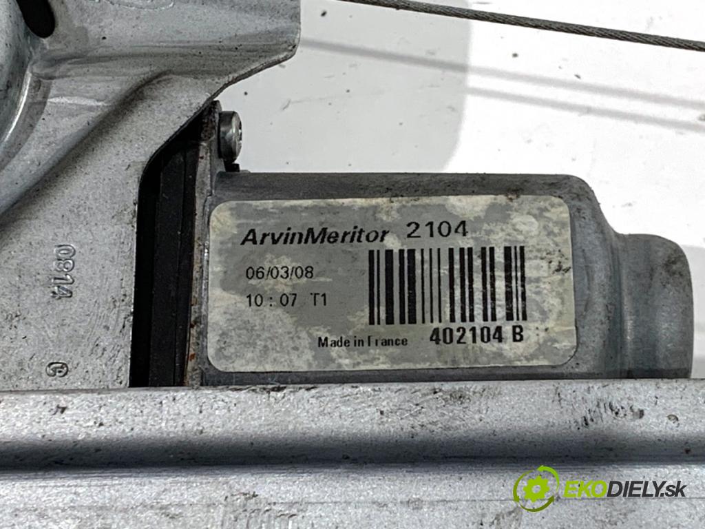 PEUGEOT PARTNER I Nadwozie pełne/minivan 2008 55 kW 1.6 HDi 75 1560 Mechanizmus okna pravy predný 9680557880