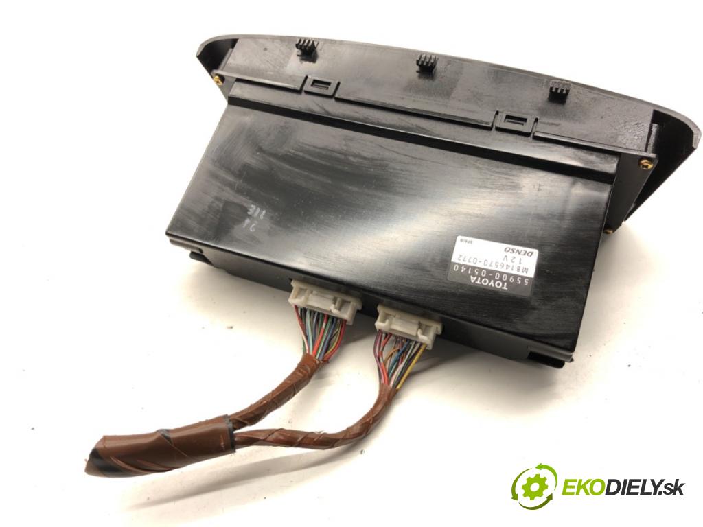 TOYOTA AVENSIS T25 liftback 2003 95 kW 1.8 (ZZT251_) 1794 Panel ovládania kúrenia 55900-05140 (Prepínacie páčky pod volantom)