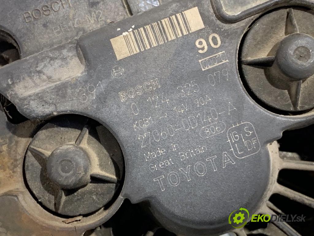 TOYOTA AVENSIS T25 liftback 2003 95 kW 1.8 (ZZT251_) 1794 Alternátor 27060-0D140-A (Alternátor)