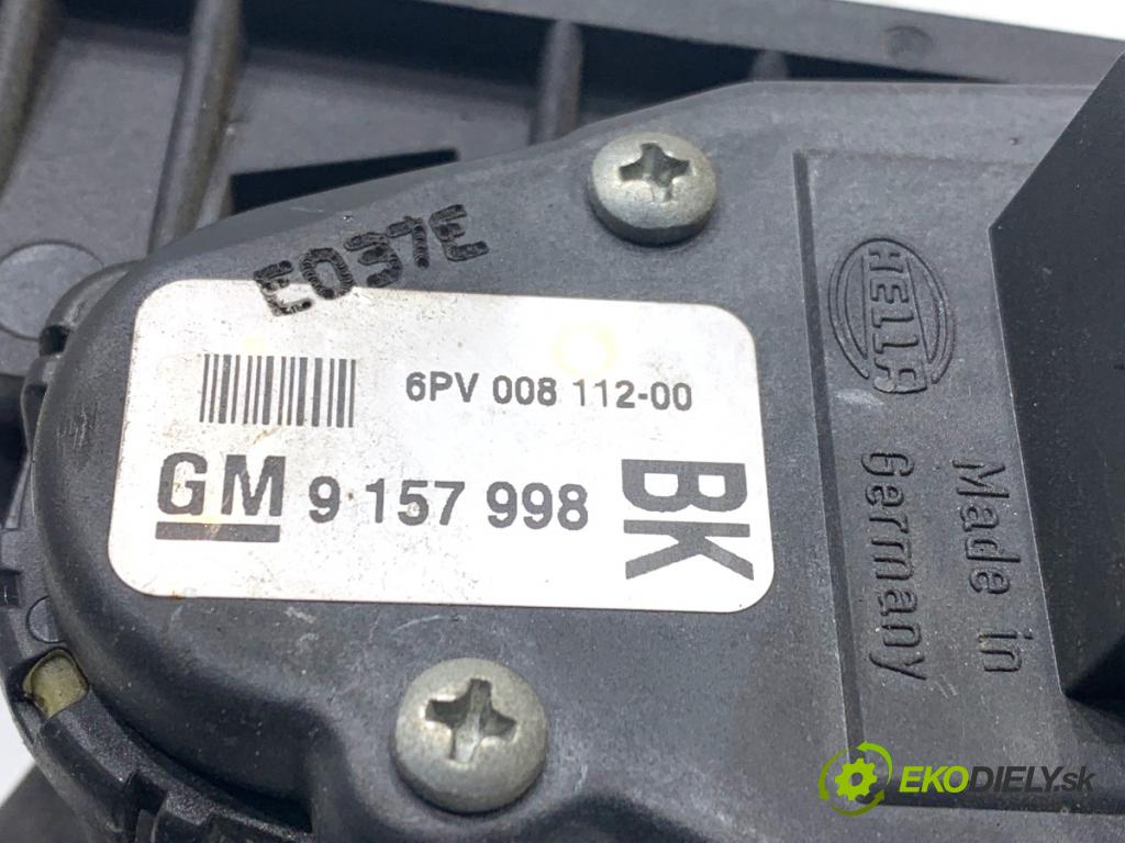 OPEL ASTRA H liftback 2007 88 kW 1.9 CDTI (L08) 1910 Potenciometer plynu 9157998BK (Potenciometer plynového pedálu)
