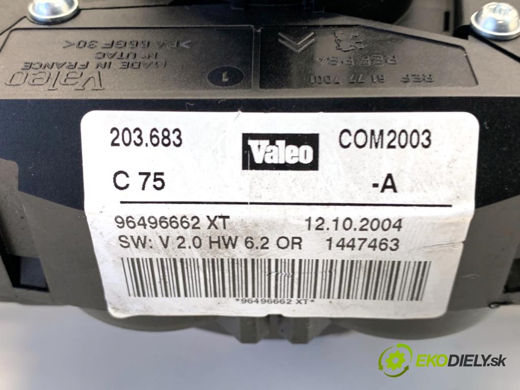 CITROEN C5 II Kombi 2004 80 kW 1.6 HDi (RE8HZB) 1560 přepínač kombinovaný 96496662XT (Páčky pod volantem)