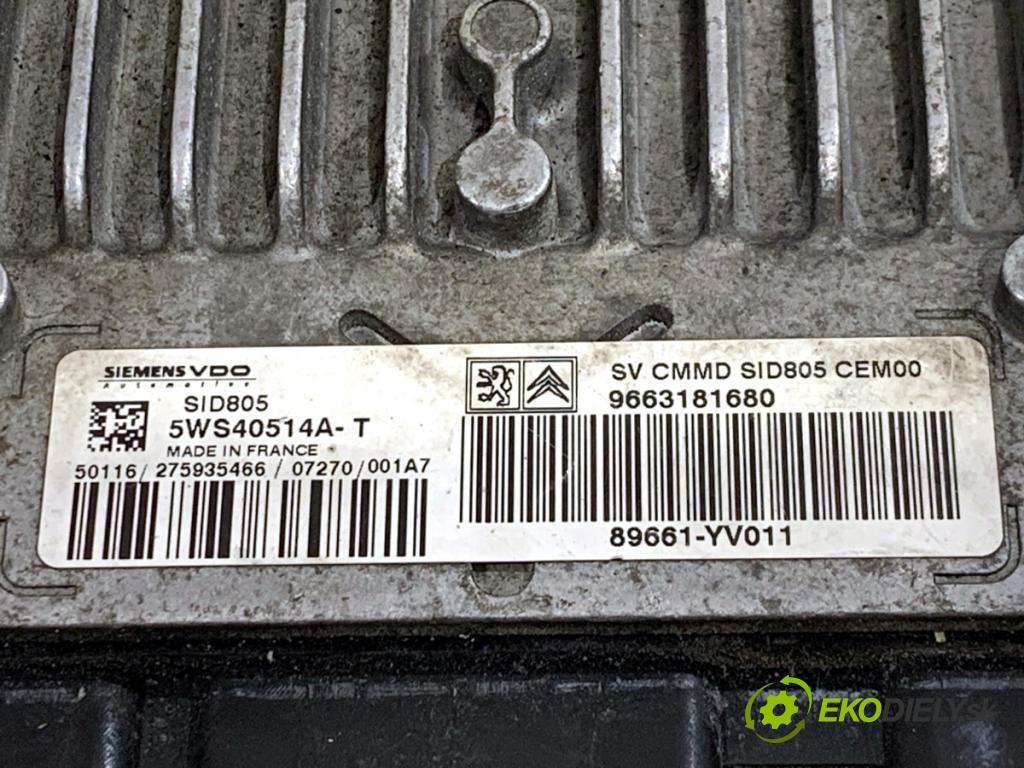 CITROEN C1 liftback 2007 40 kW 1.4 HDi 1398 řídící jednotka motora 9663181680 (Řídicí jednotka)