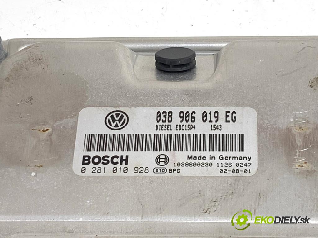 SKODA SUPERB I sedan 2003 96 kW 1.9 TDI 1896 riadiaca jednotka Motor 038906019EG (Riadiaca jednotka)