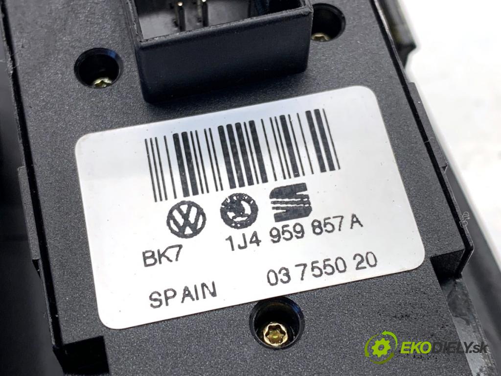 SKODA SUPERB I sedan 2003 96 kW 1.9 TDI 1896 Prepínač okien 1J4959857A (Prepínacie páčky pod volantom)