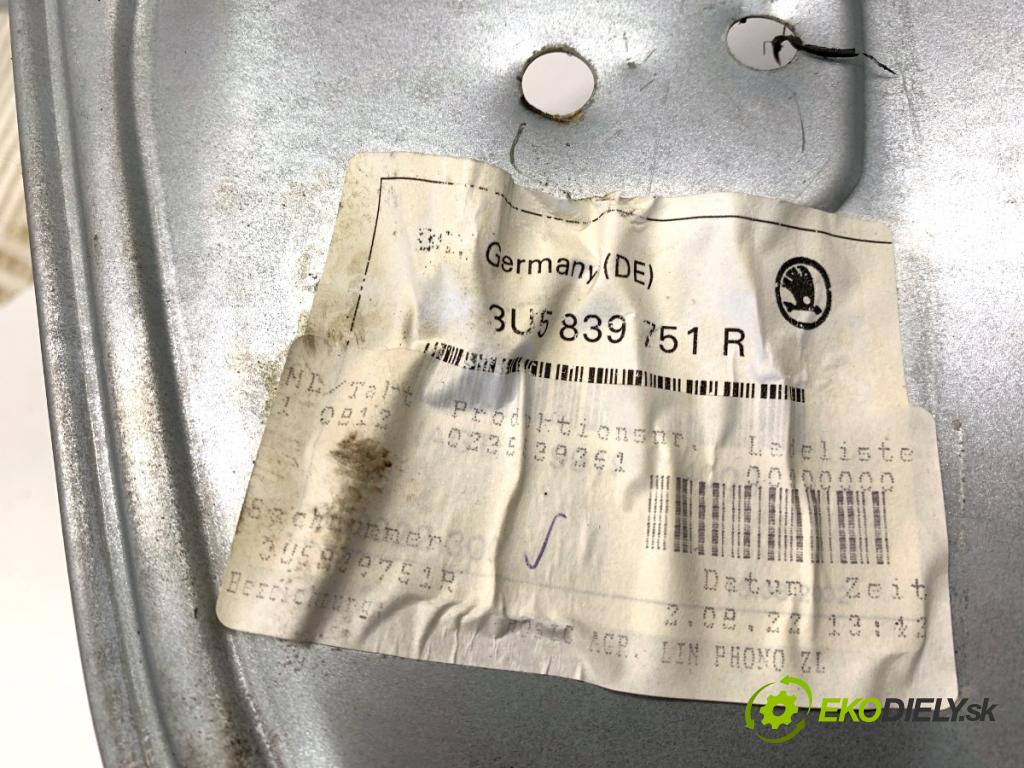 SKODA SUPERB I sedan 2003 96 kW 1.9 TDI 1896 mechanismus okna levý zadní část