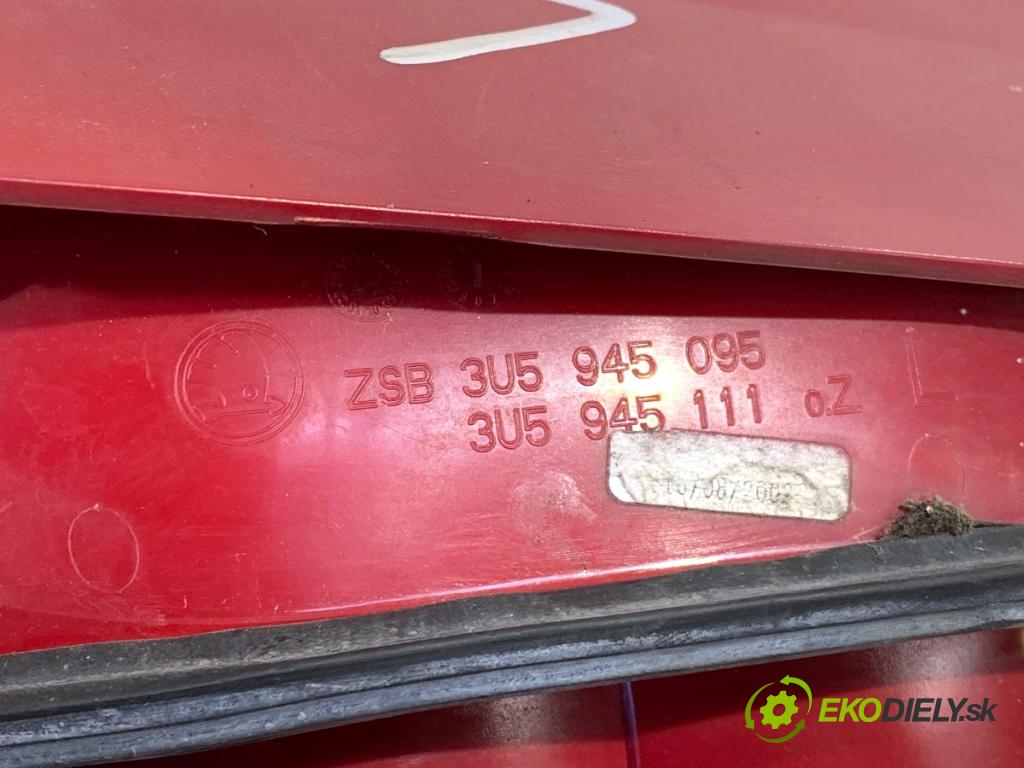 SKODA SUPERB I sedan 2003 96 kW 1.9 TDI 1896 světlo levý zadní část 3U5945095