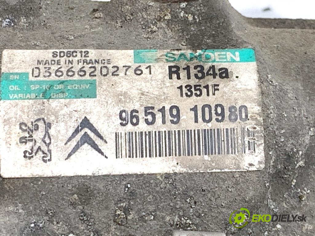 CITROEN C4 I liftback 2007 66 kW 1.6 HDi 1560 Kompresor klimatizácie 9651910980 (Kompresor klimatizácie)