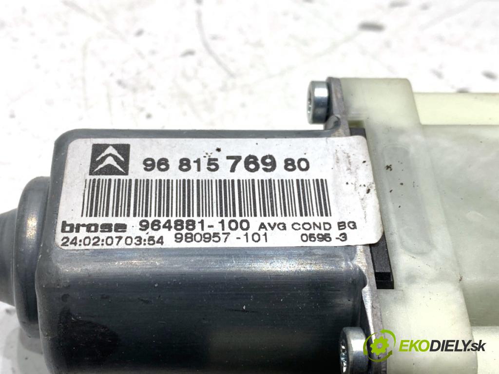 CITROEN C4 I liftback 2007 66 kW 1.6 HDi 1560 Mechanizmus okna ľavy predný 9657133980
